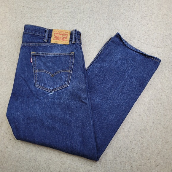 Levi's 505 Regular Fit Straight Leg Denim Blue Jeans Mens Size 40 x 30 - Picture 1 of 14